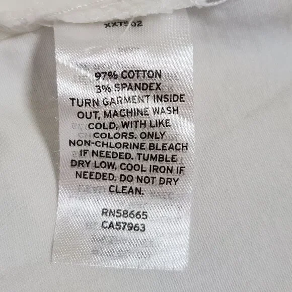 Caslon White Stretch Cotton Chino Ankle Pants Nordstrom Women's 14 NWT Preppy - Picture 6 of 10